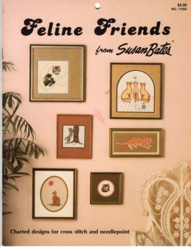 Feline Friends from Susan Bates 17050 Charted Designs for Cross Stitch and Needlepoint